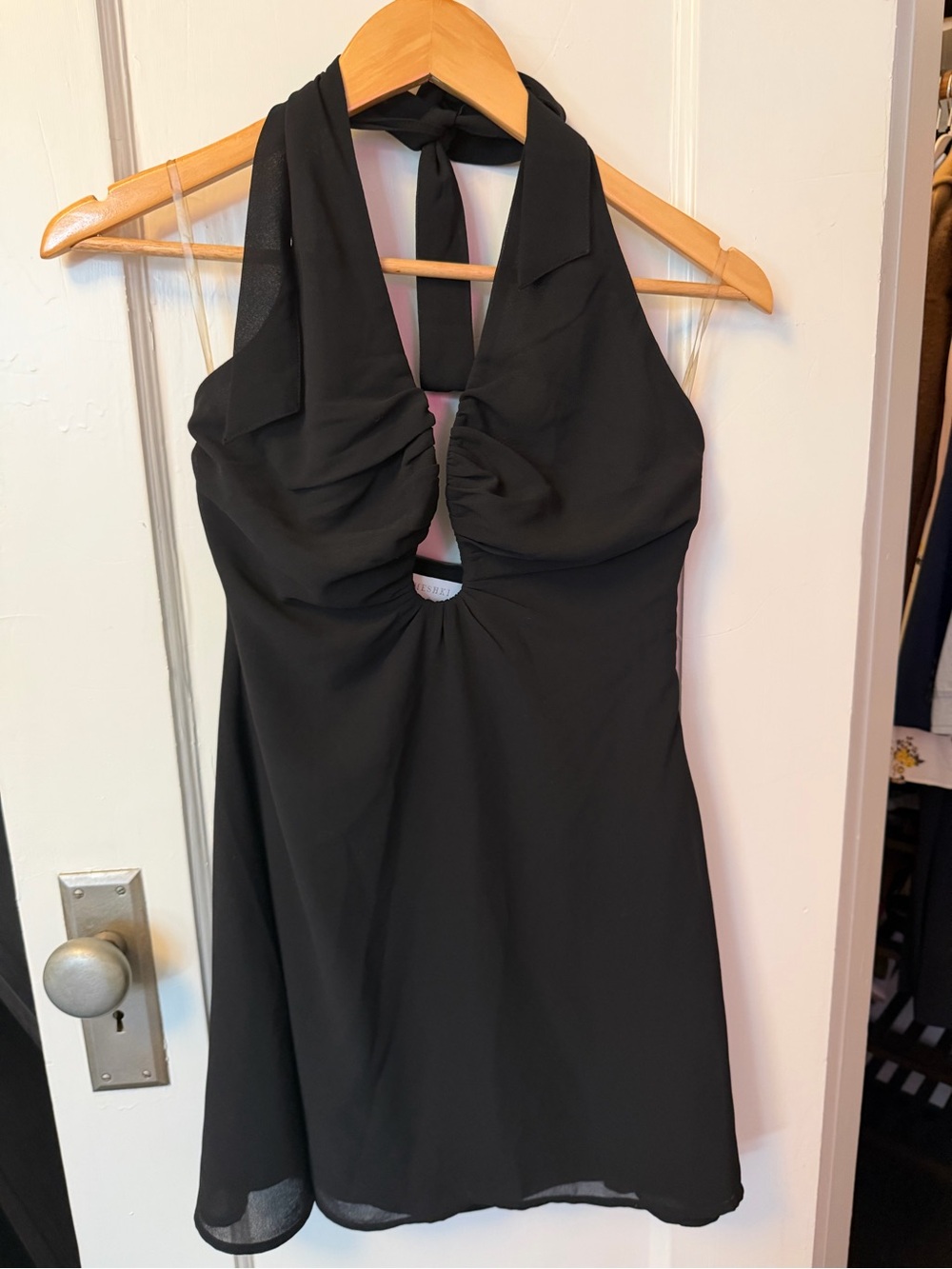 Meshki Malakhai Chiffon Halter Mini Dress